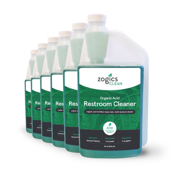Organic Acid Restroom Cleaner, 32 oz, 6PK